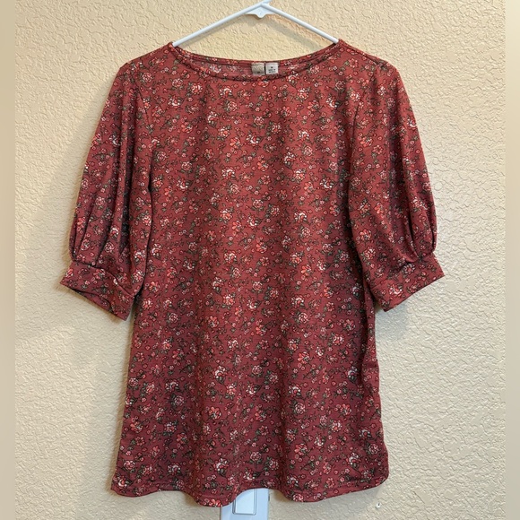Misia Burgundy Floral Blouse - Picture 1 of 4